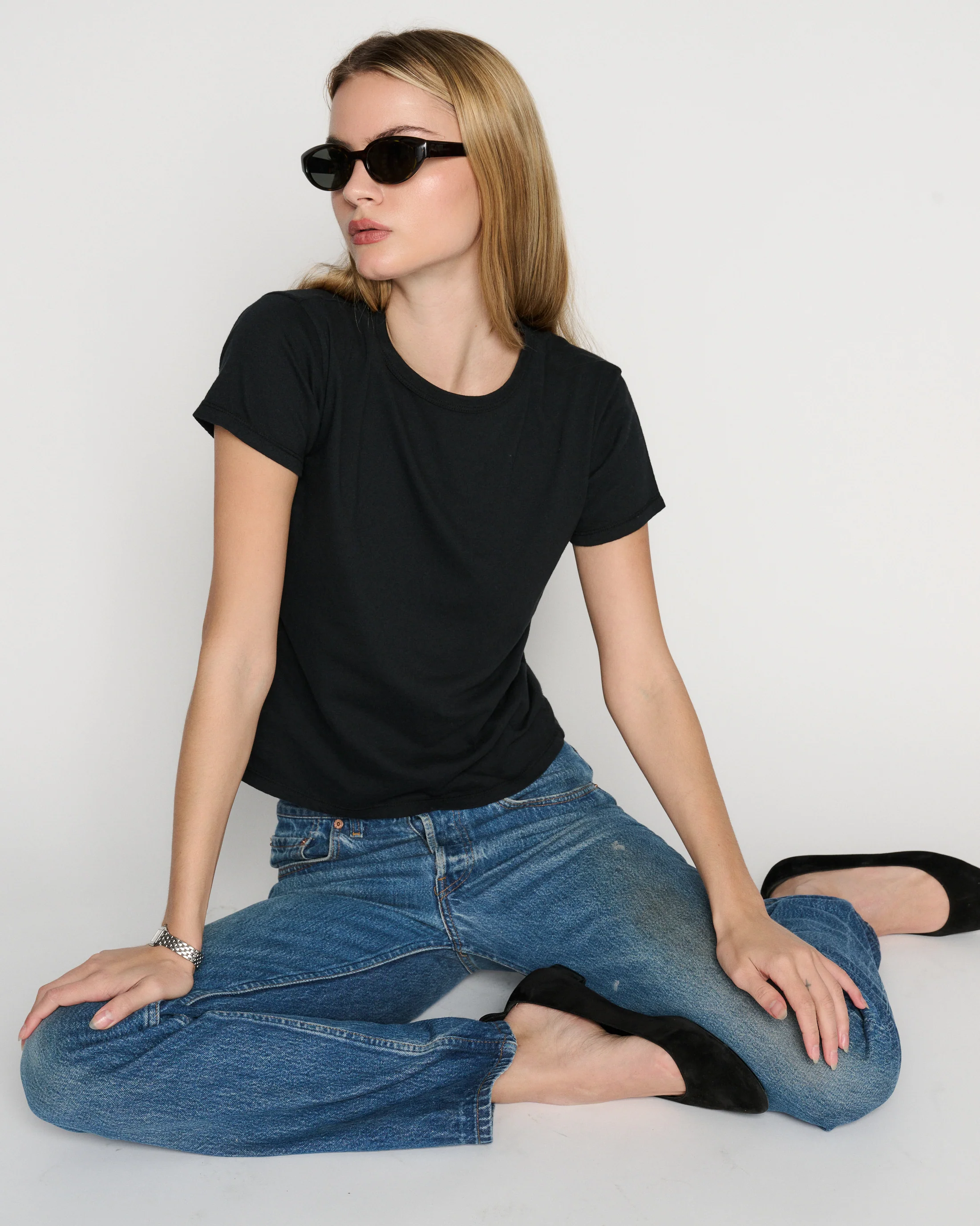 RLT BOYFRIEND TEE - BLACK - Image 2