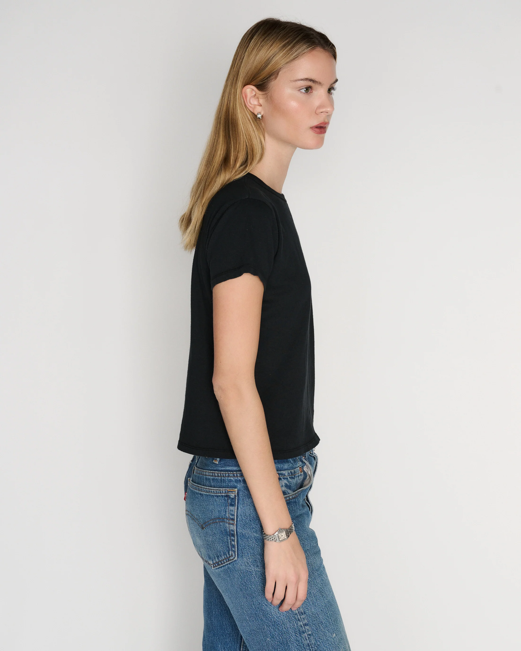 RLT BOYFRIEND TEE - BLACK - Image 4
