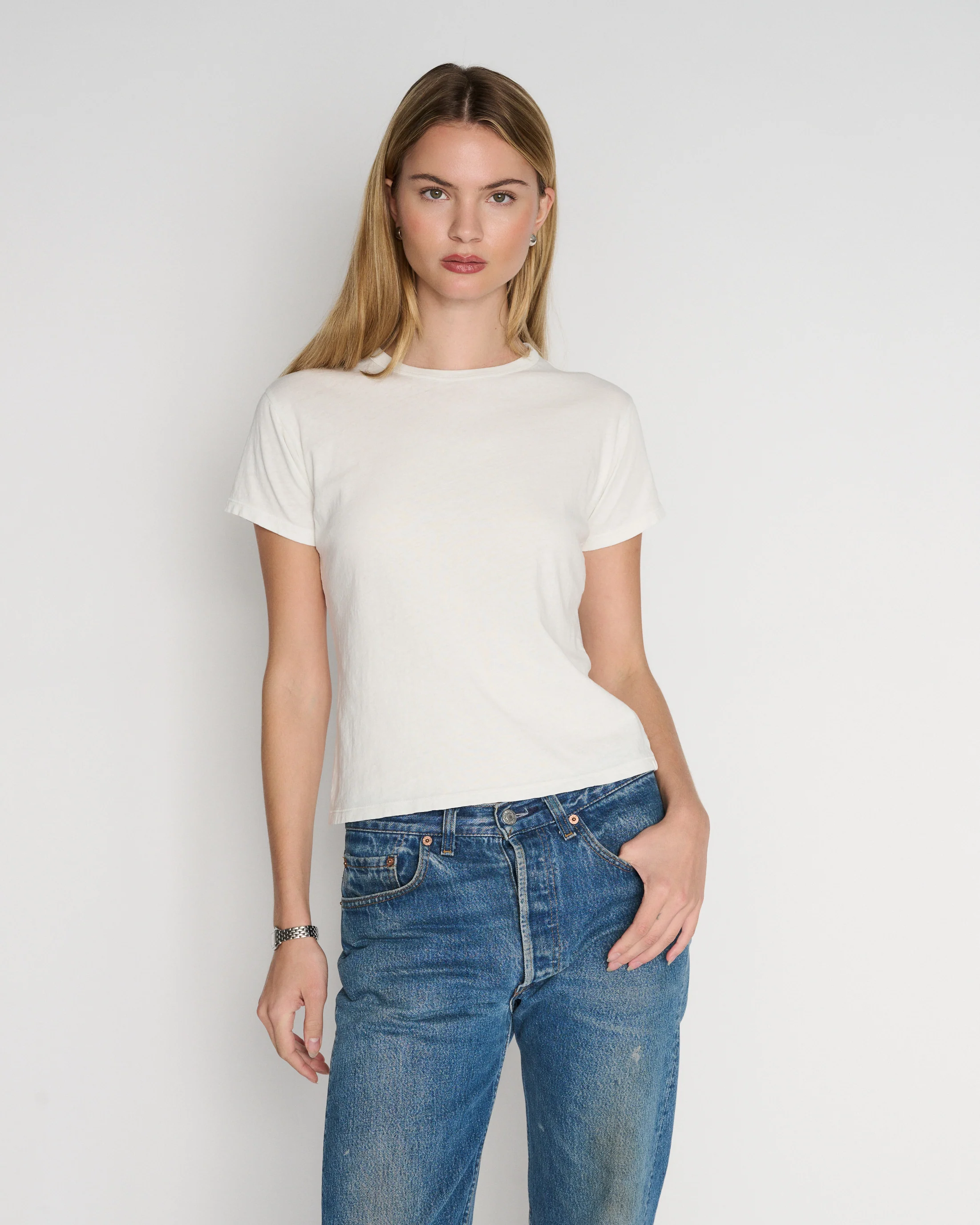RLT BOYFRIEND TEE - WHITE - Image 3