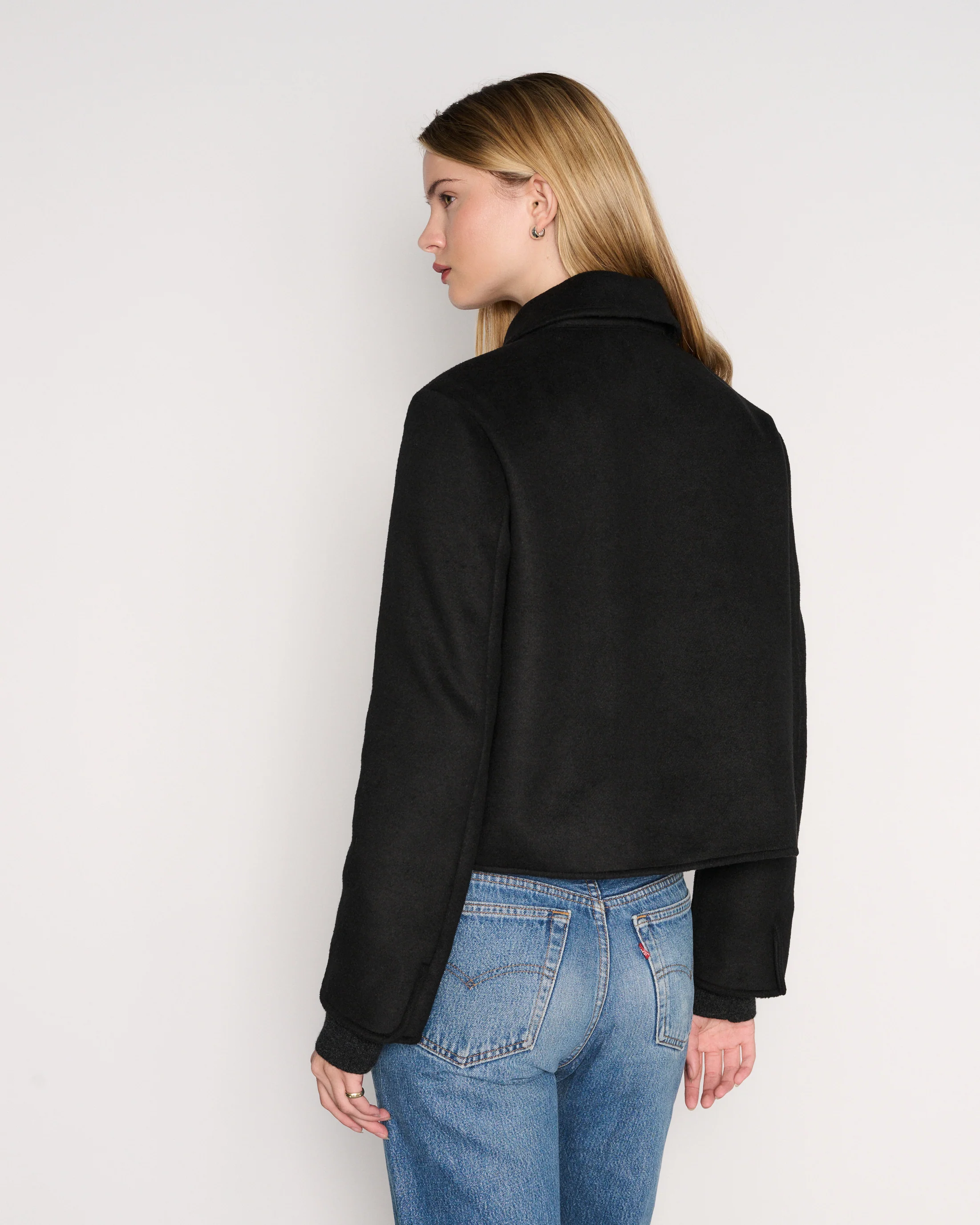 RLT CASHMERE WOOL JACKET - BLACK - Image 5