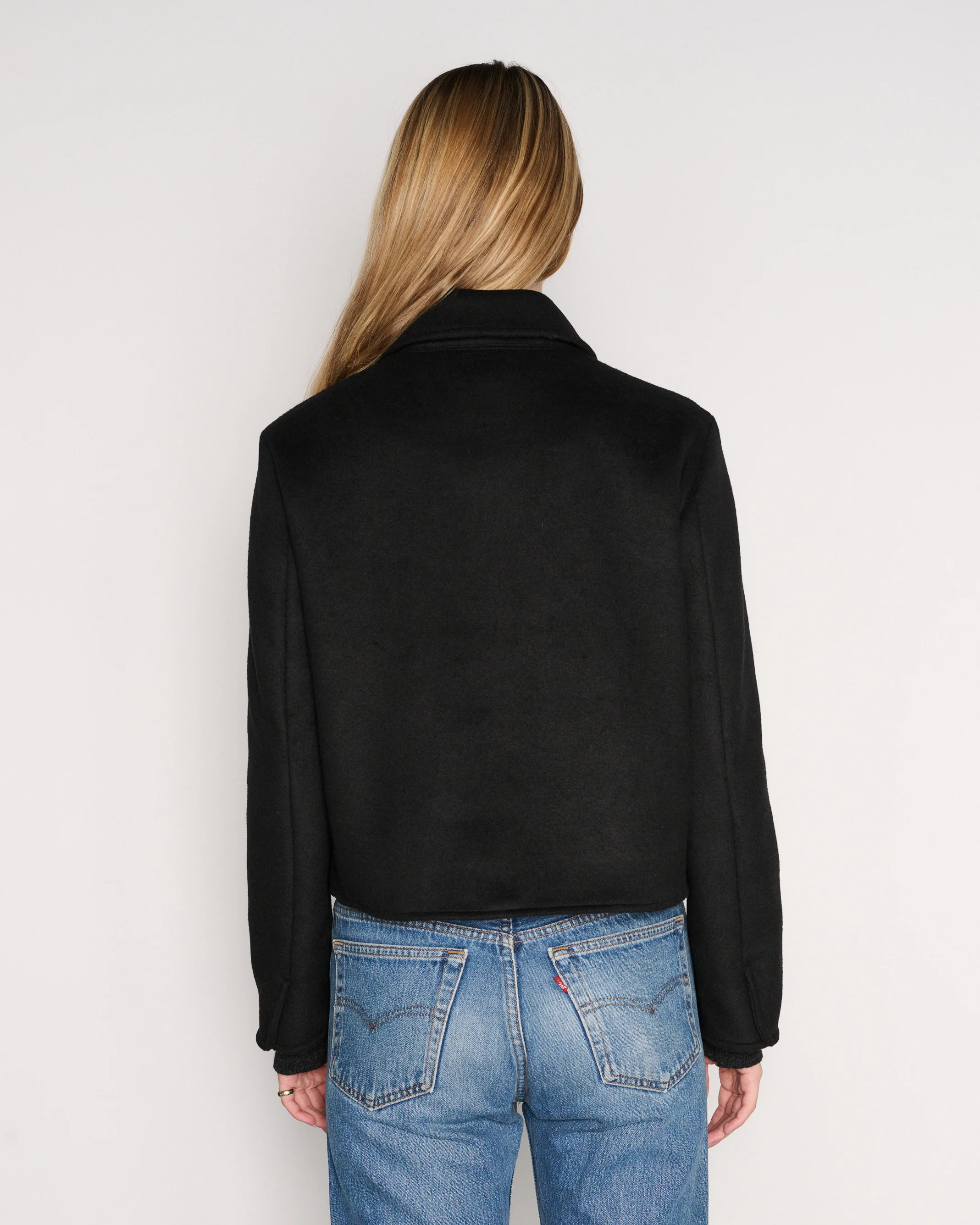 RLT CASHMERE WOOL JACKET - BLACK - Image 6