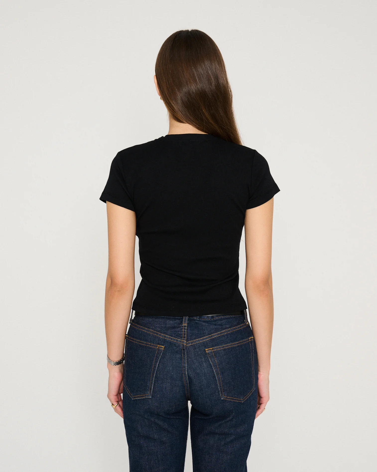 RLT COTTON CASHMERE CLASSIC TEE - BLACK - Image 4
