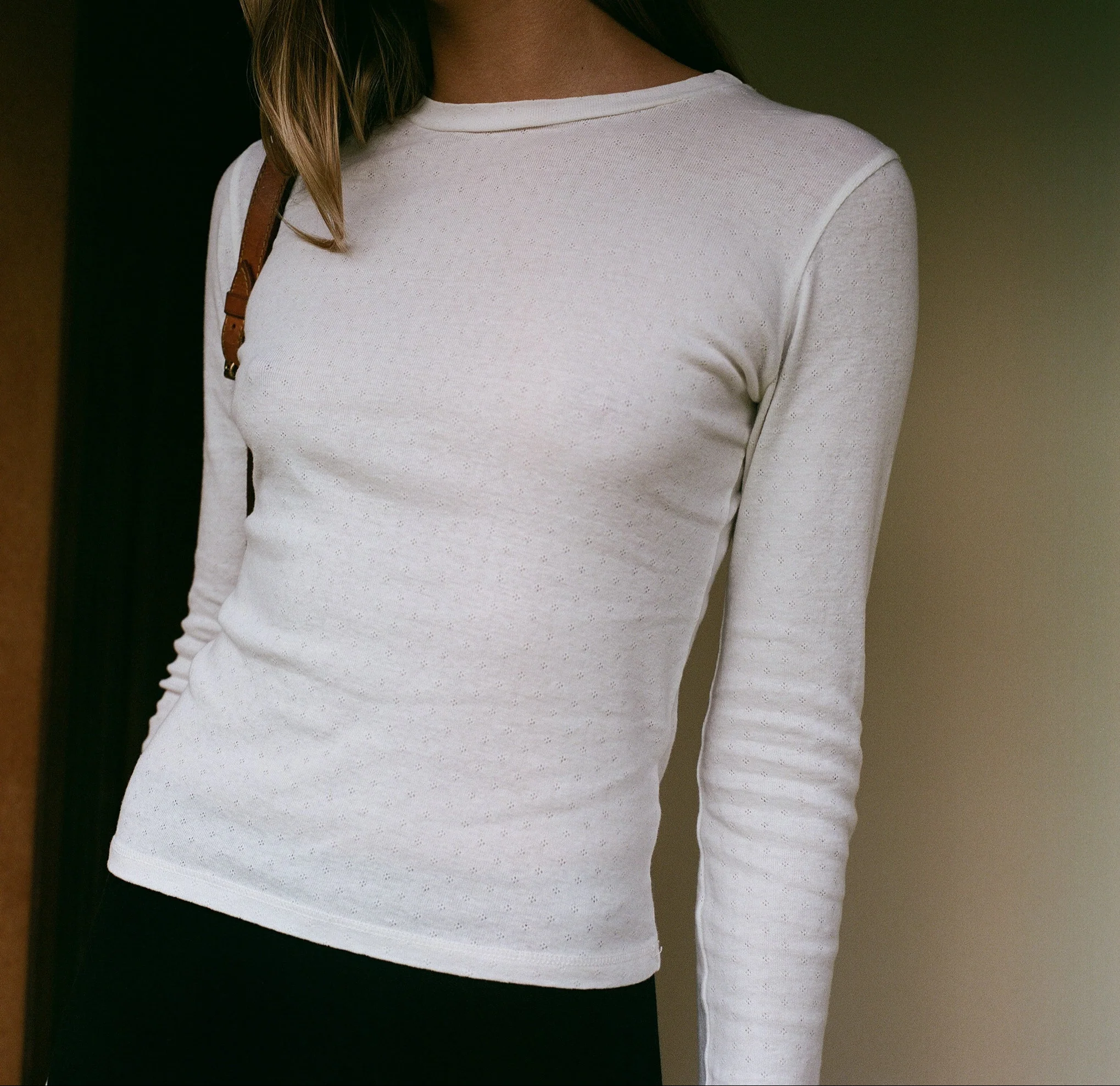 RLT POINTELLE LONG SLEEVE — WHITE - Image 2