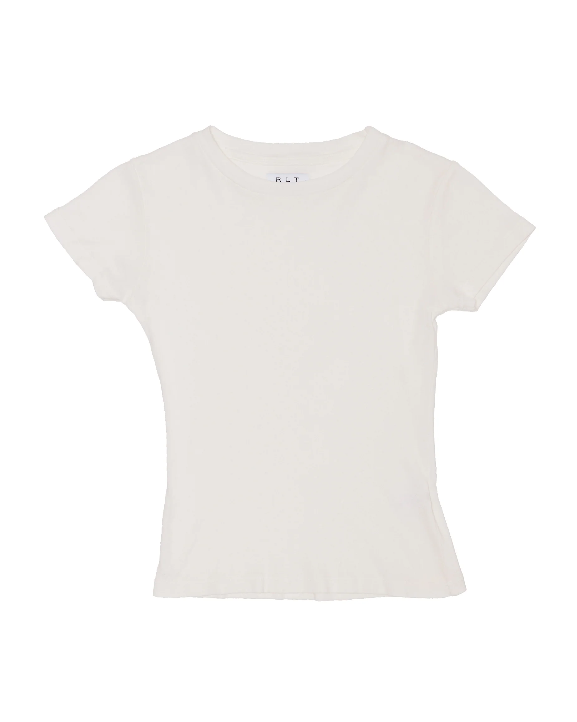 RLT POINTELLE BABY TEE — WHITE