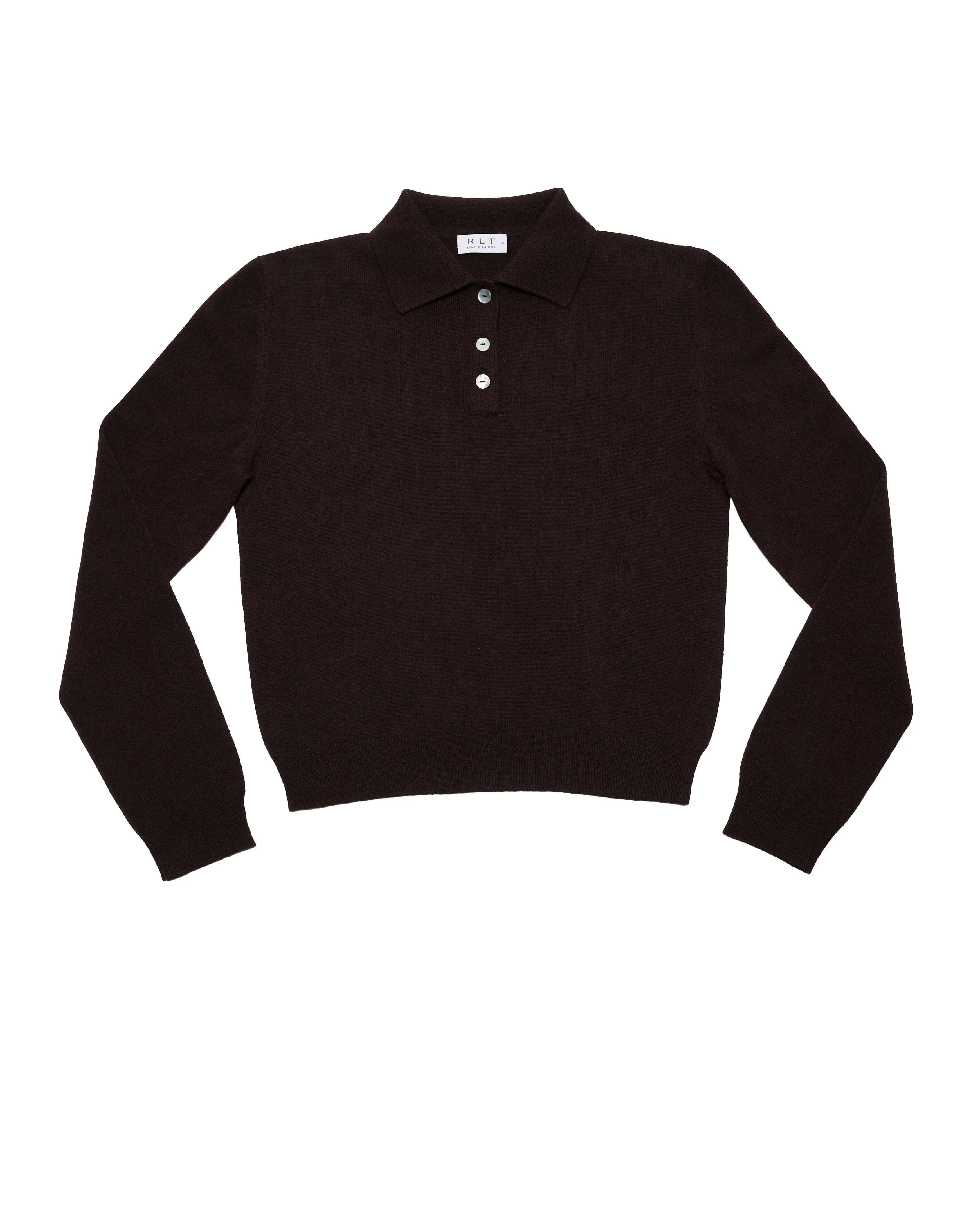 RLT POLO SWEATER - CHOCOLATE