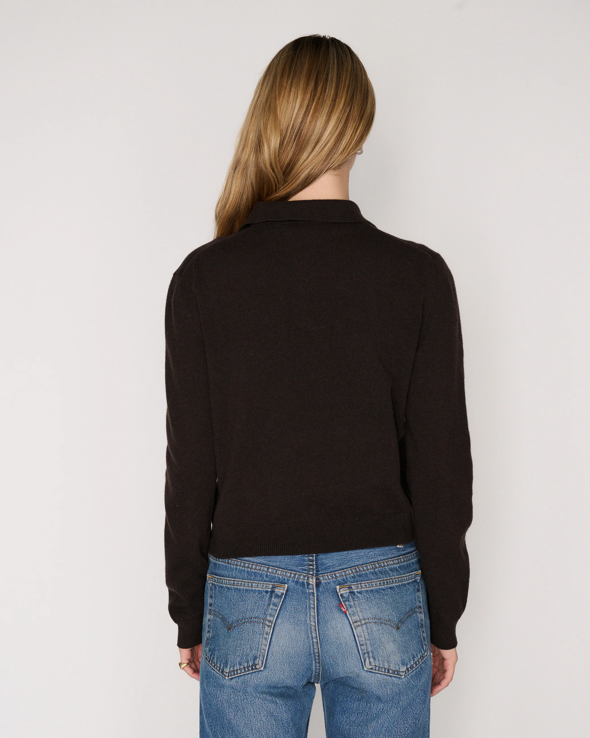 RLT POLO SWEATER - CHOCOLATE - Image 5