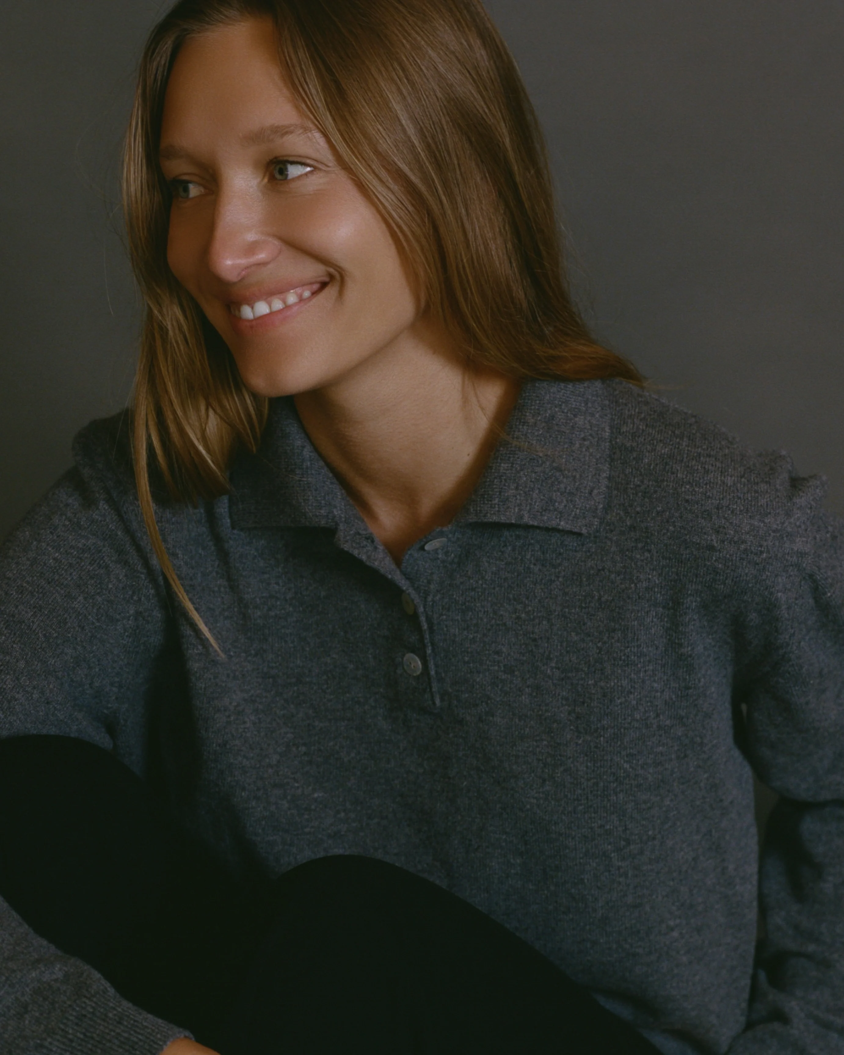 RLT POLO SWEATER - FOG - Image 2