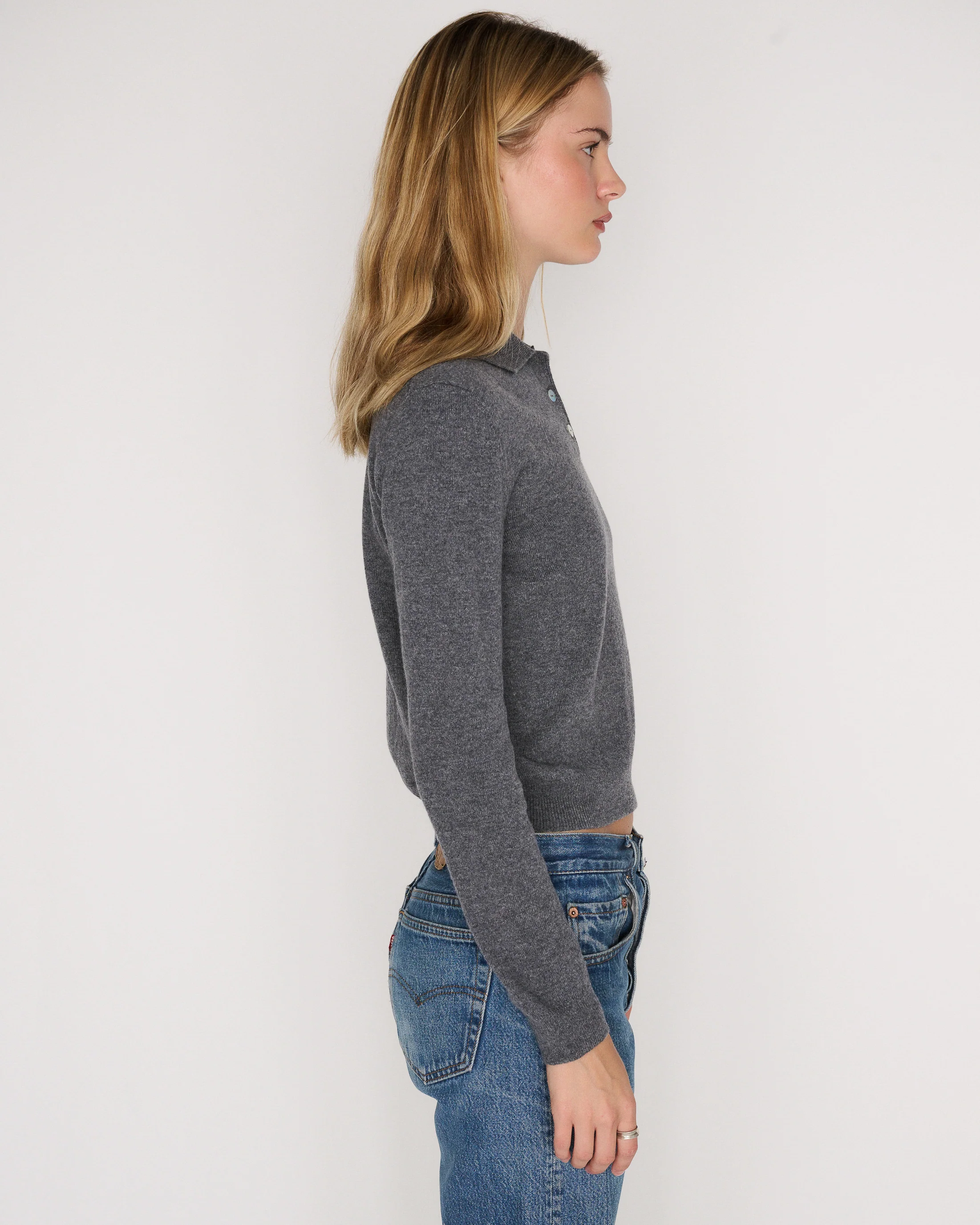 RLT POLO SWEATER - FOG - Image 5