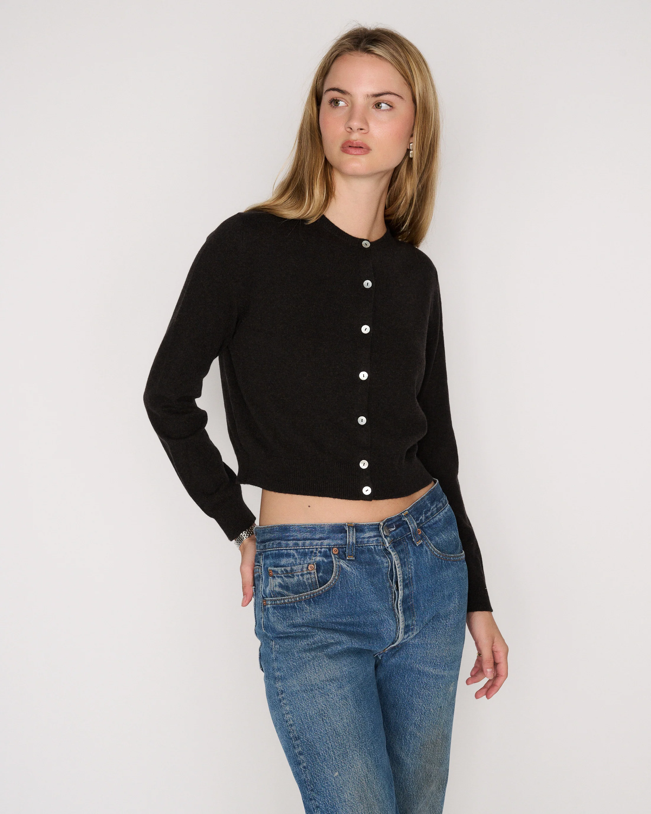 RLT RACHEL CARDIGAN - CHOCOLATE - Image 3