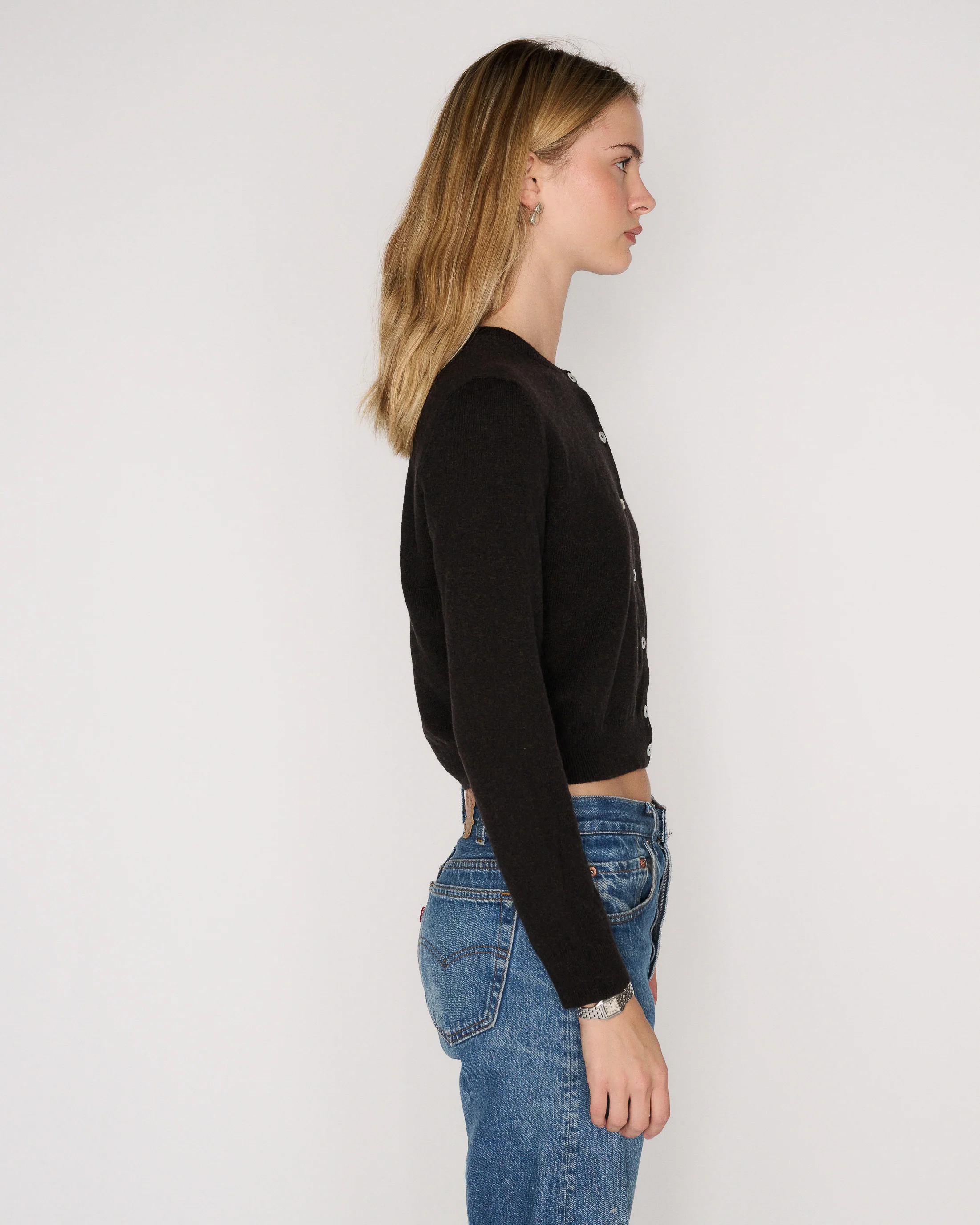 RLT RACHEL CARDIGAN - CHOCOLATE - Image 4