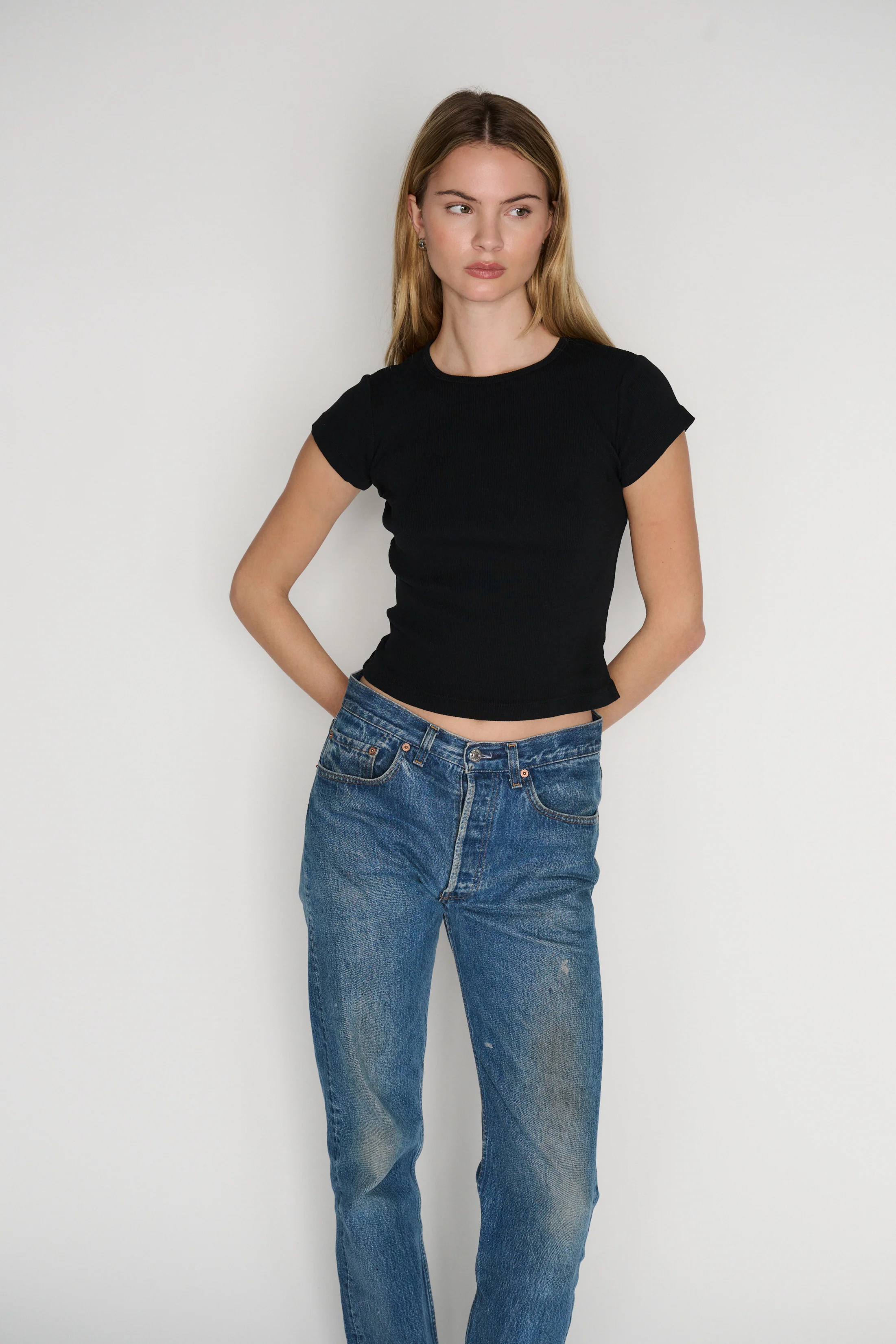 RLT RIBBED TEE - BLACK - Image 3
