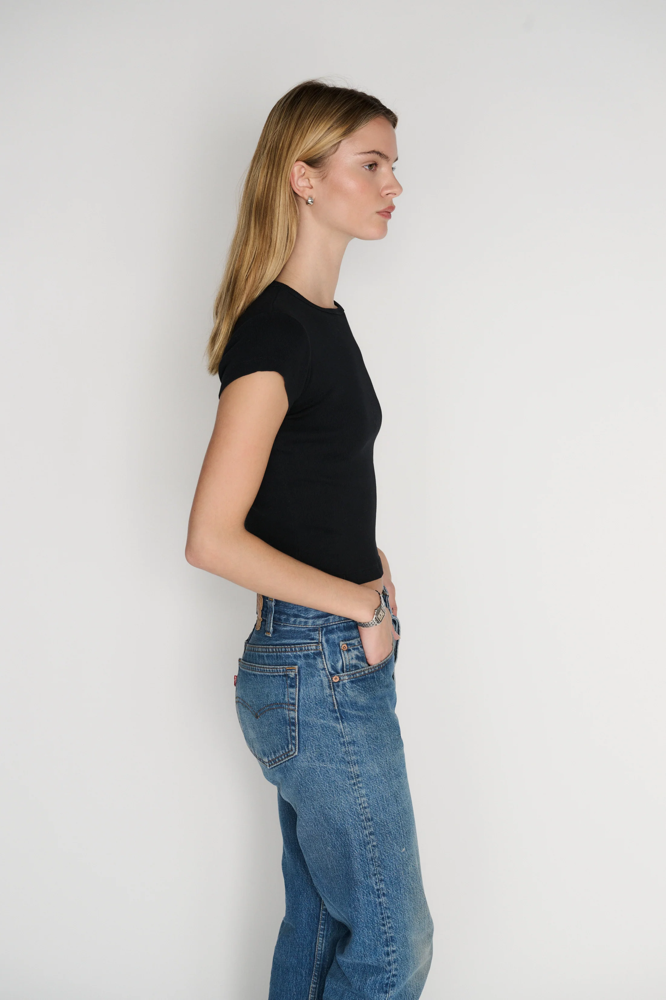 RLT RIBBED TEE - BLACK - Image 4