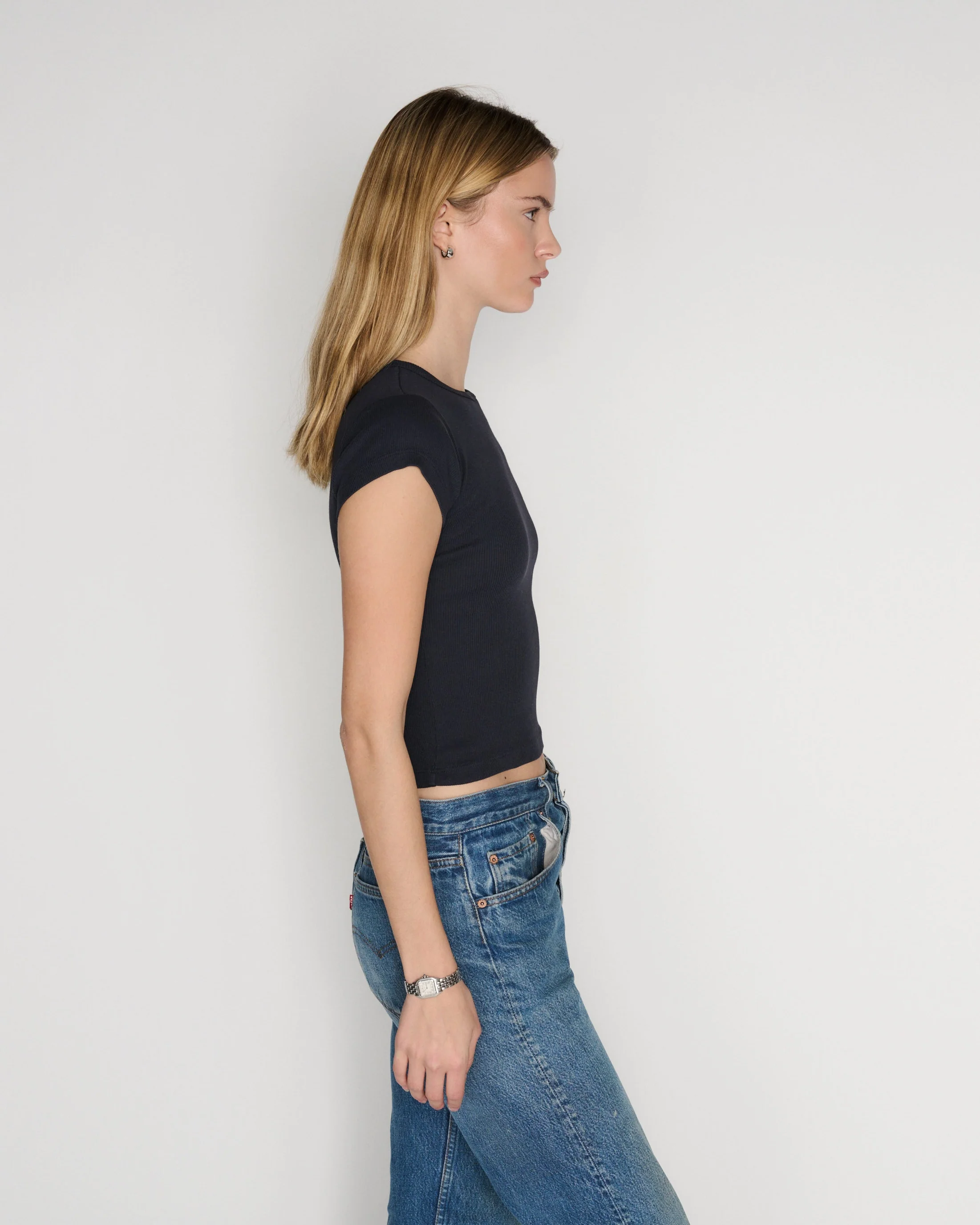 RLT RIBBED TEE - NAVY - Image 3