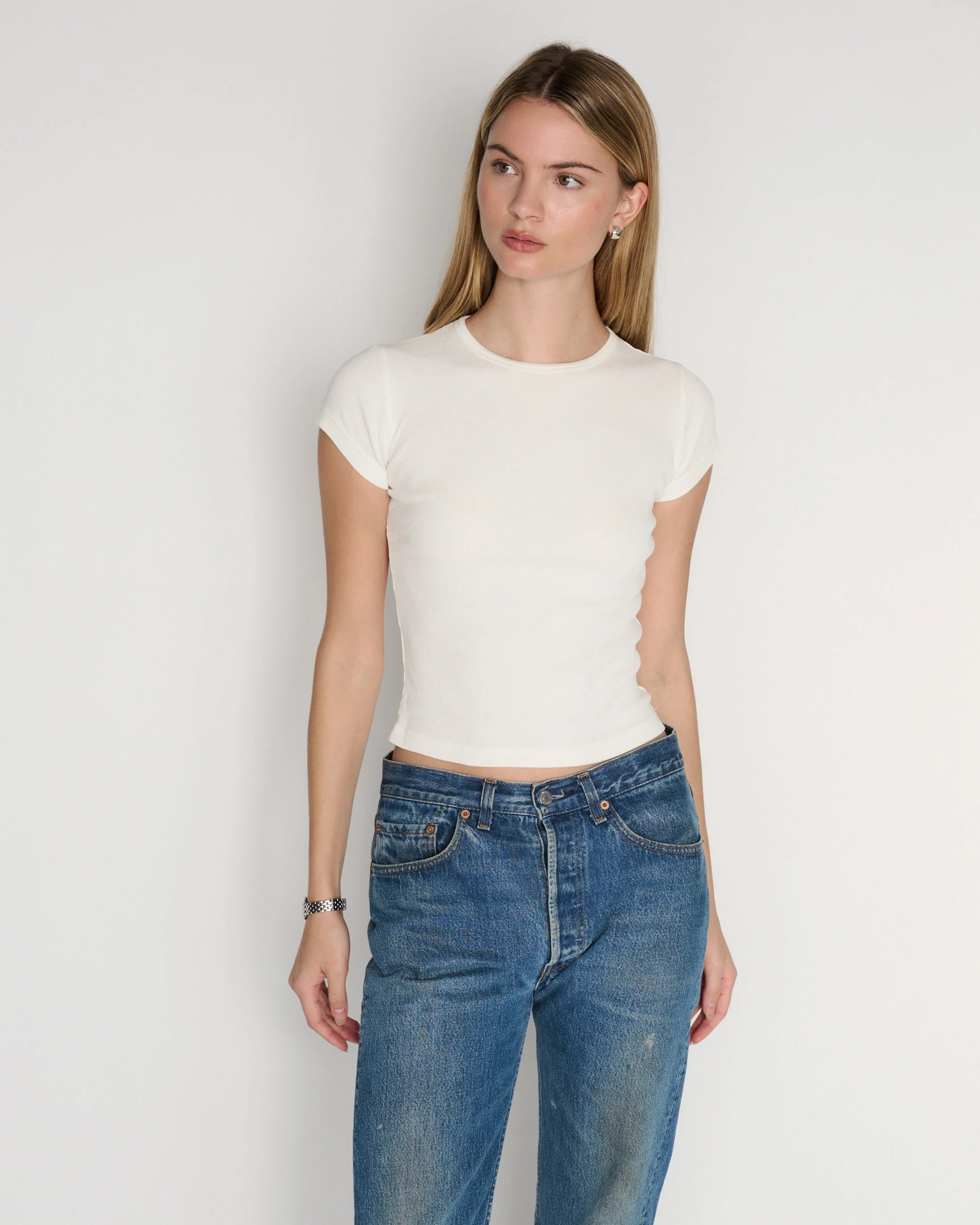 RLT RIBBED TEE - WHITE - Image 3