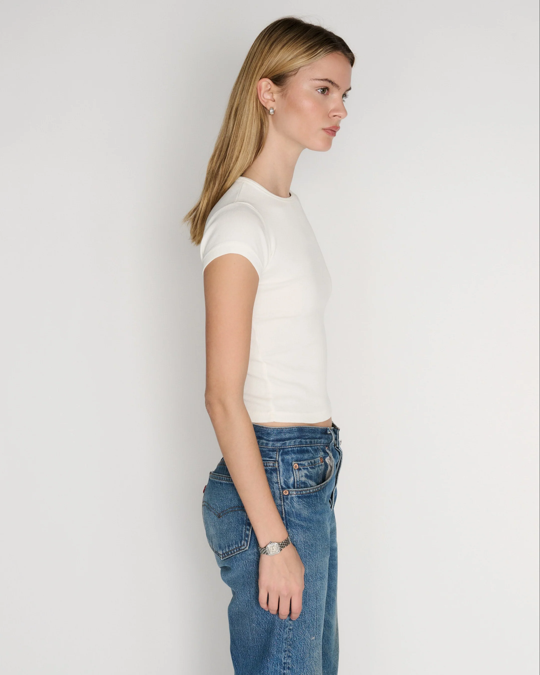 RLT RIBBED TEE - WHITE - Image 4