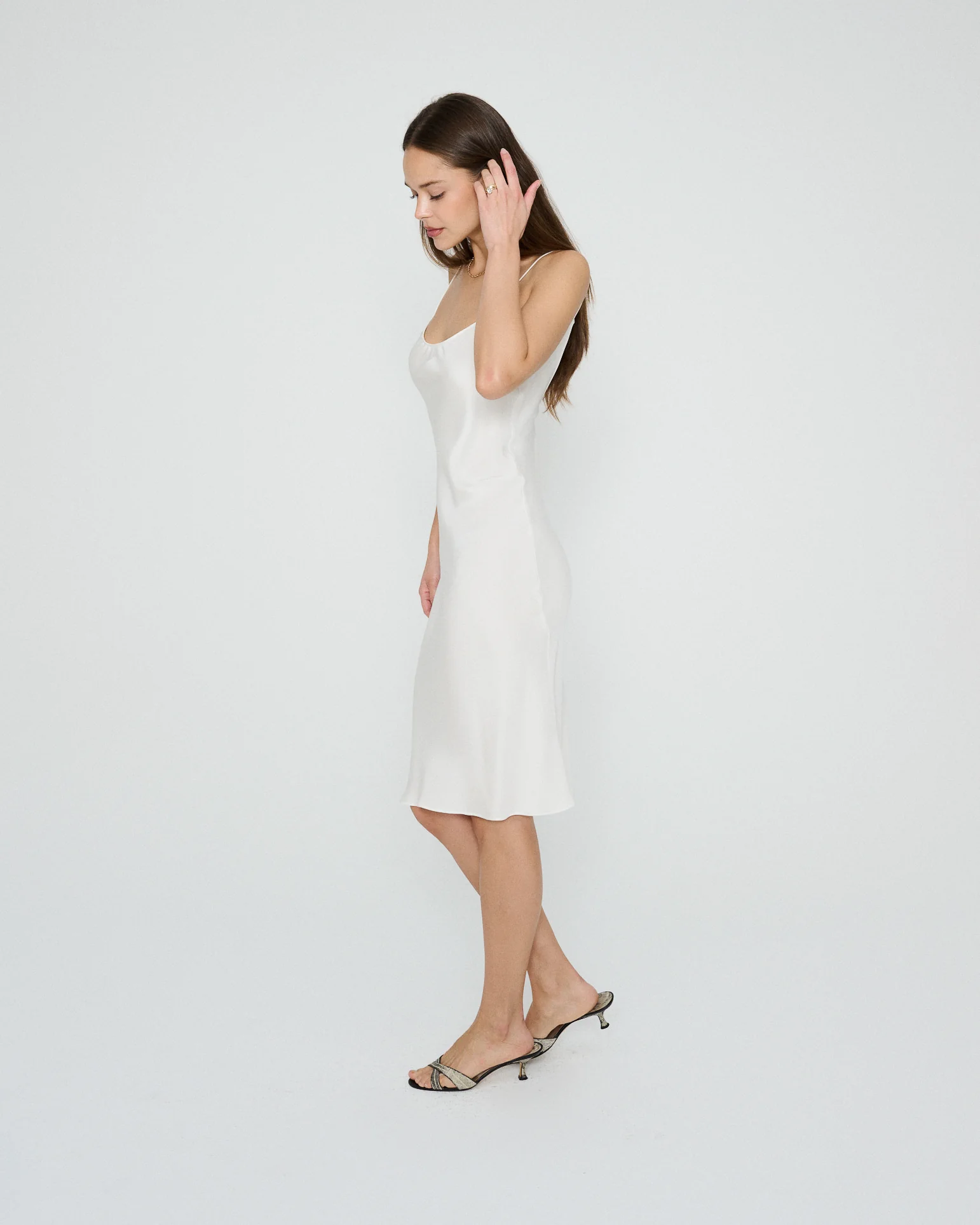 RLT SILK SLIP DRESS - IVORY - Image 4