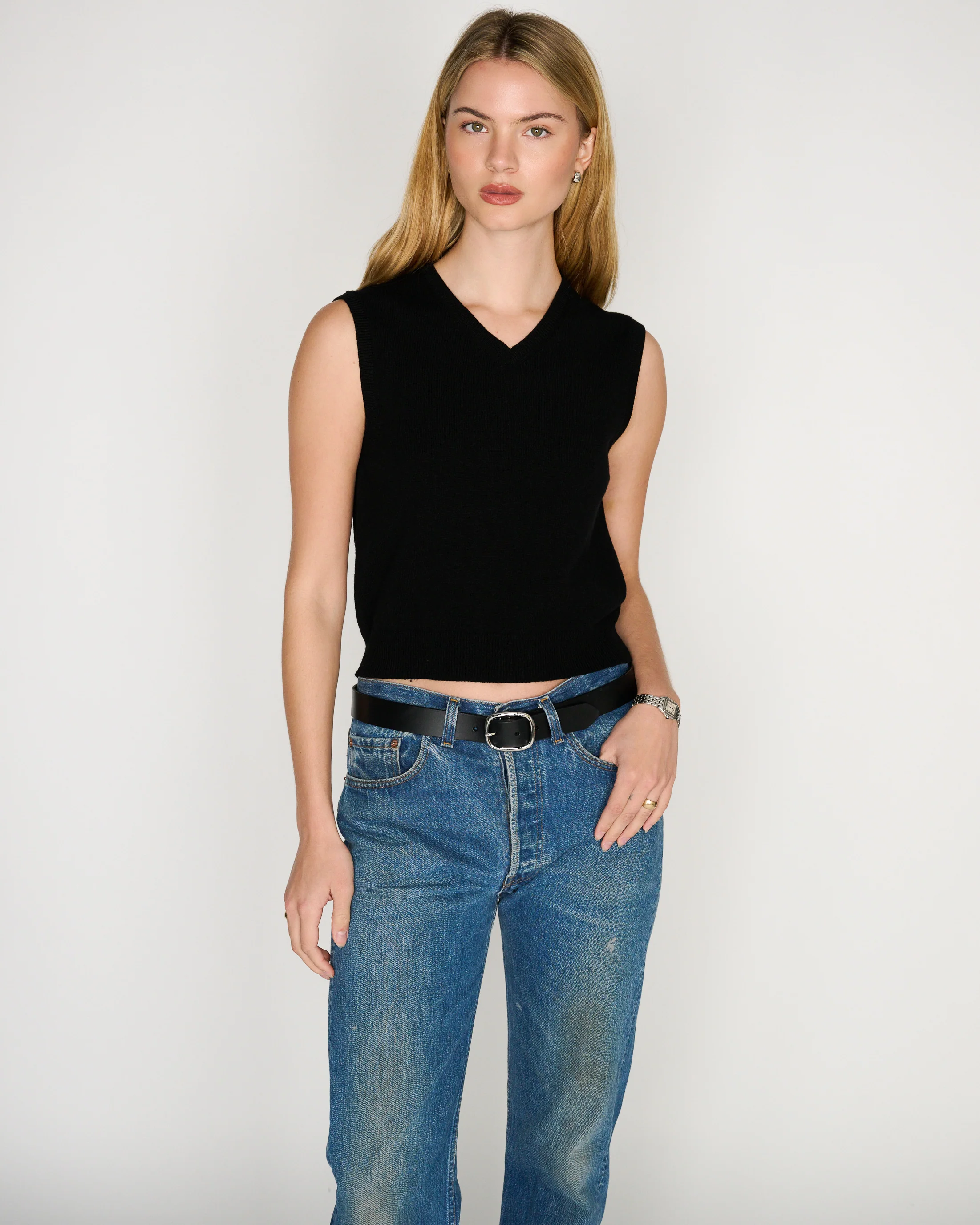 RLT SWEATER VEST - BLACK - Image 3