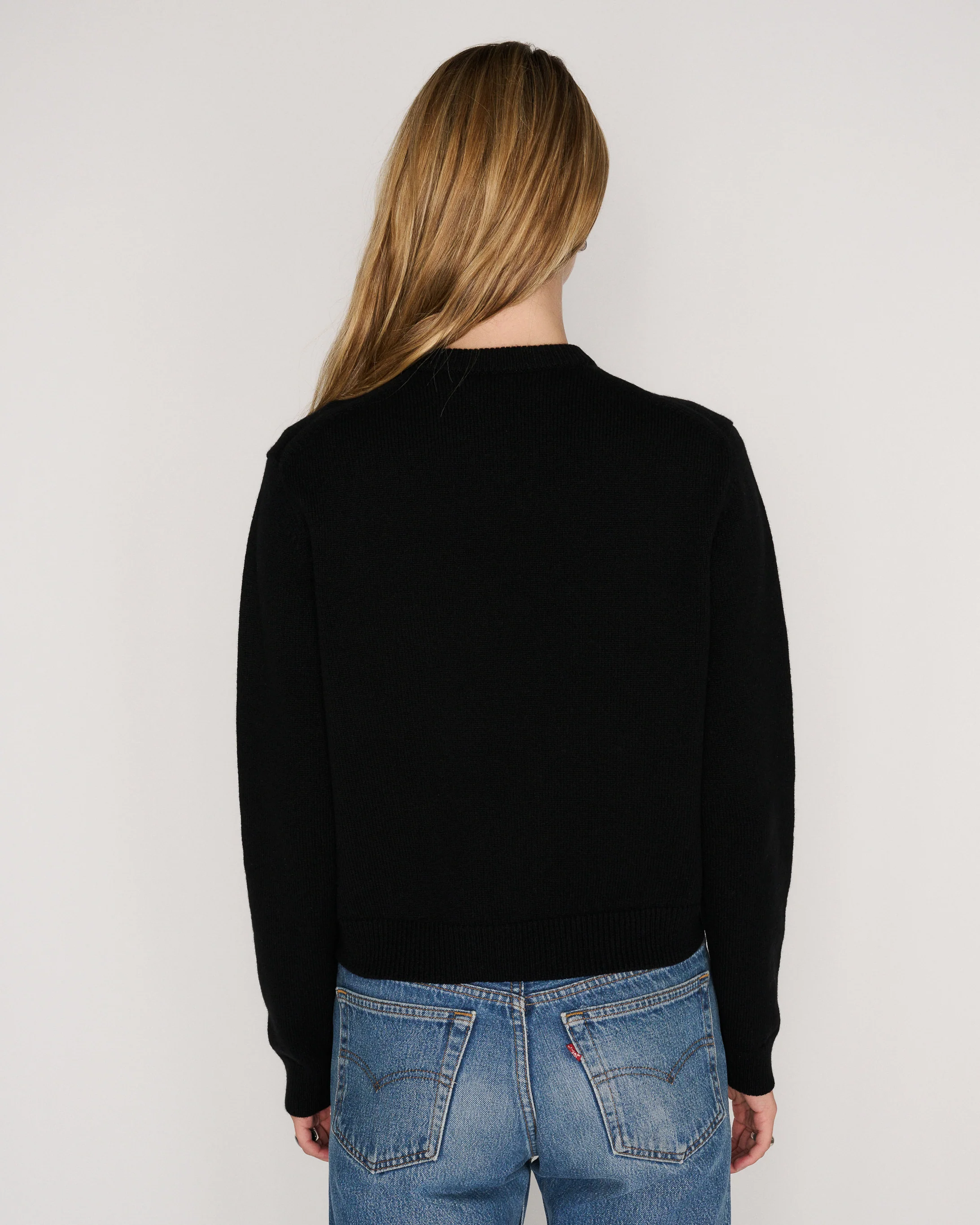 RLT V NECK SWEATER - BLACK - Image 5