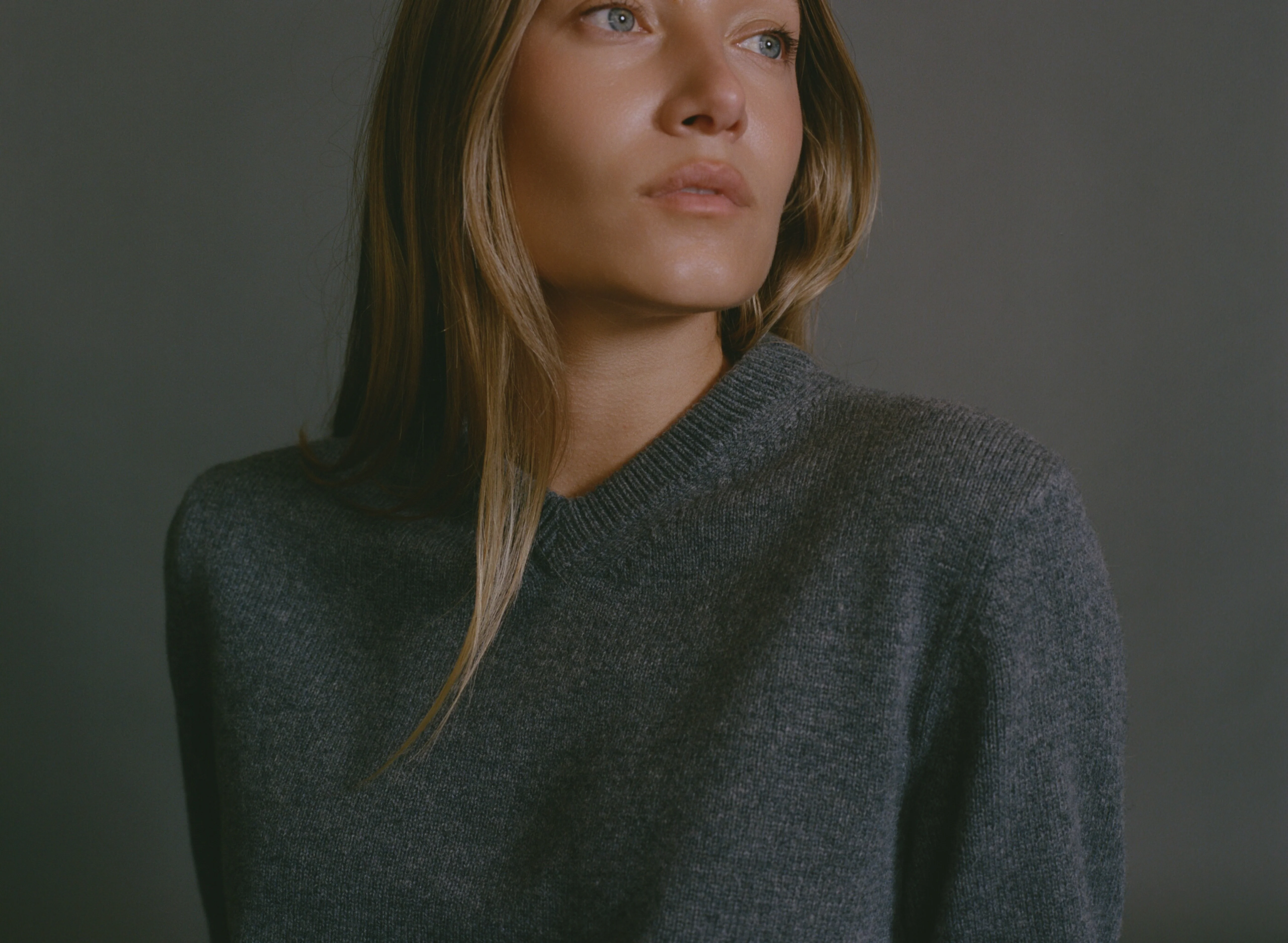 RLT V-NECK SWEATER - FOG - Image 2