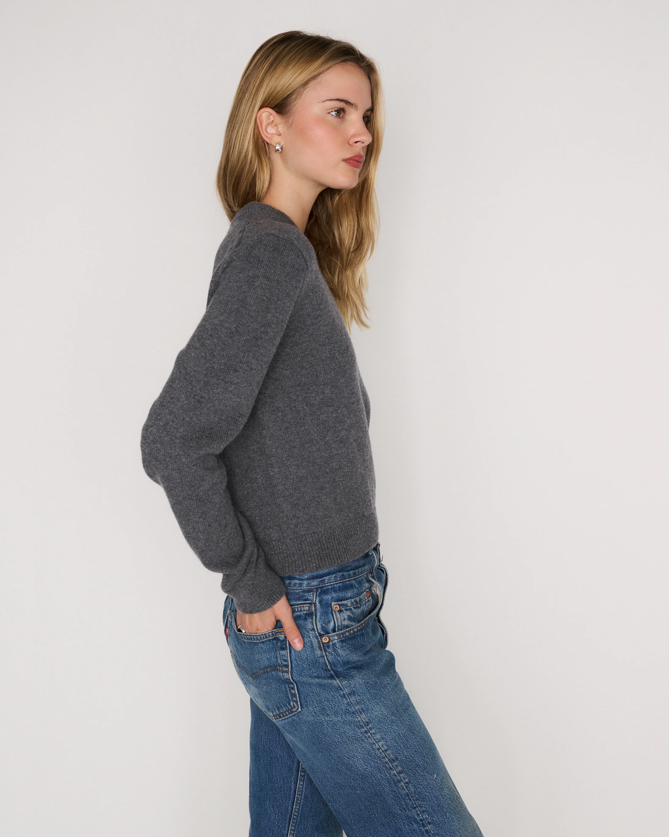 RLT V-NECK SWEATER - FOG - Image 4