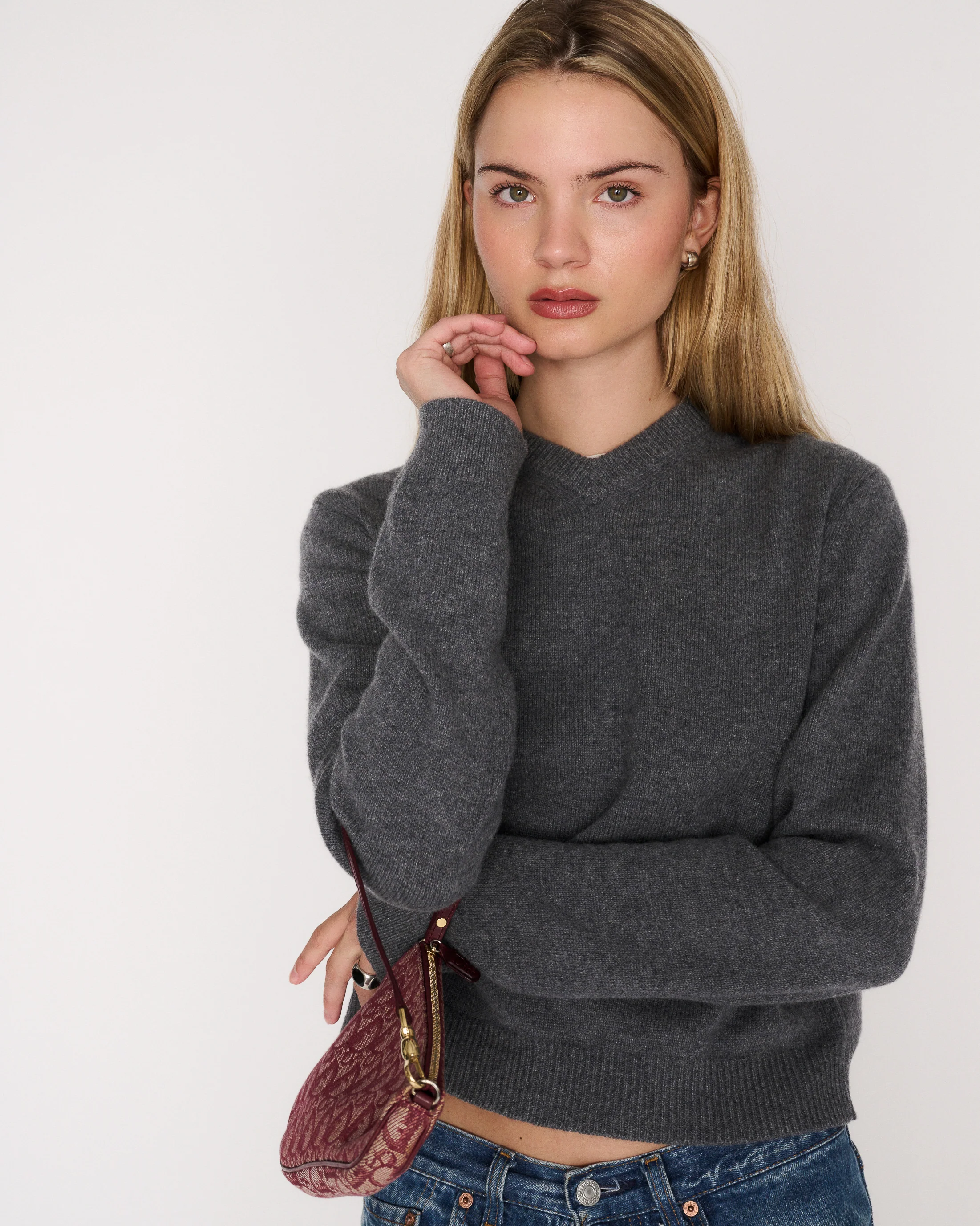 RLT V-NECK SWEATER - FOG - Image 7