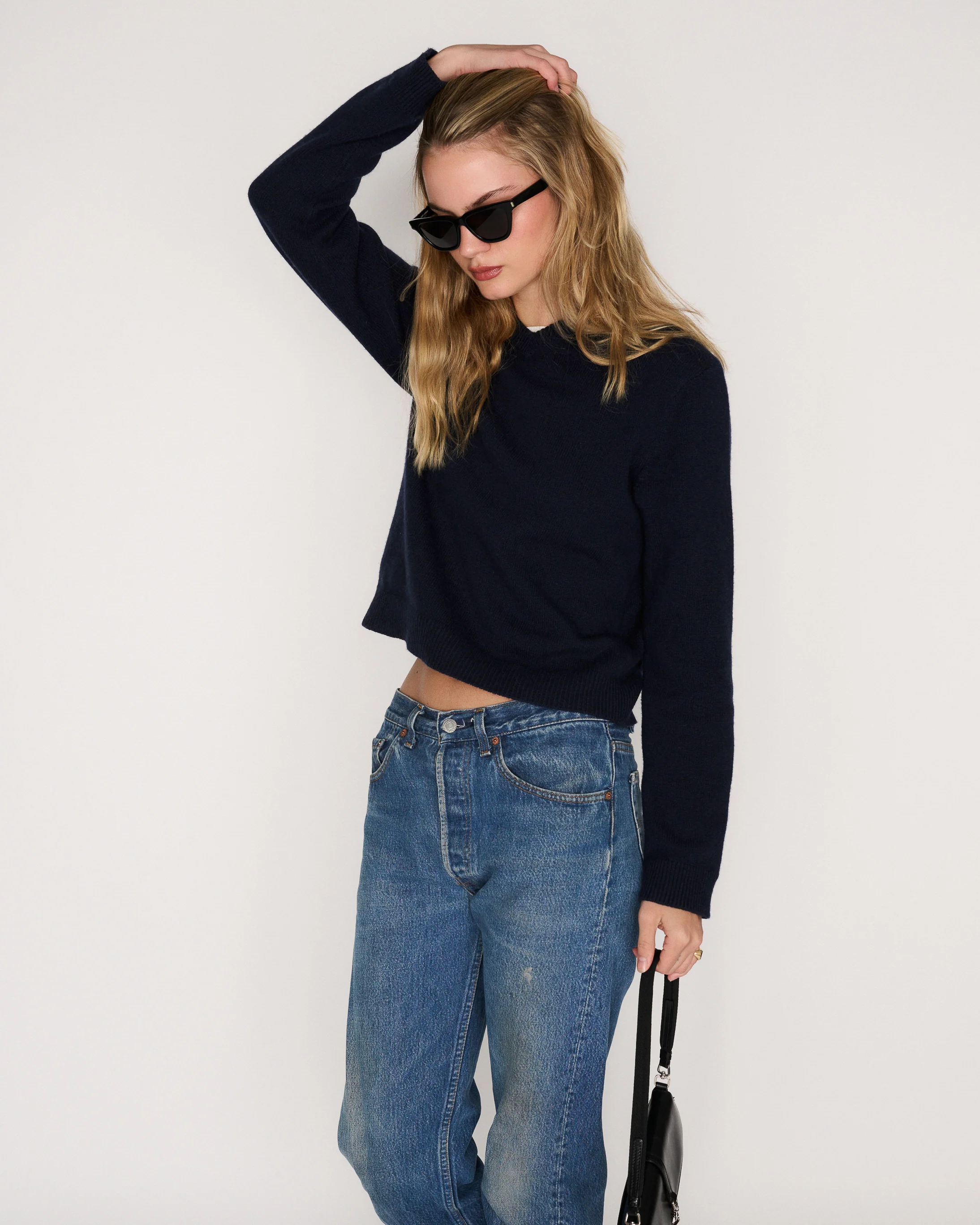 RLT V-NECK SWEATER - NAVY - Image 7