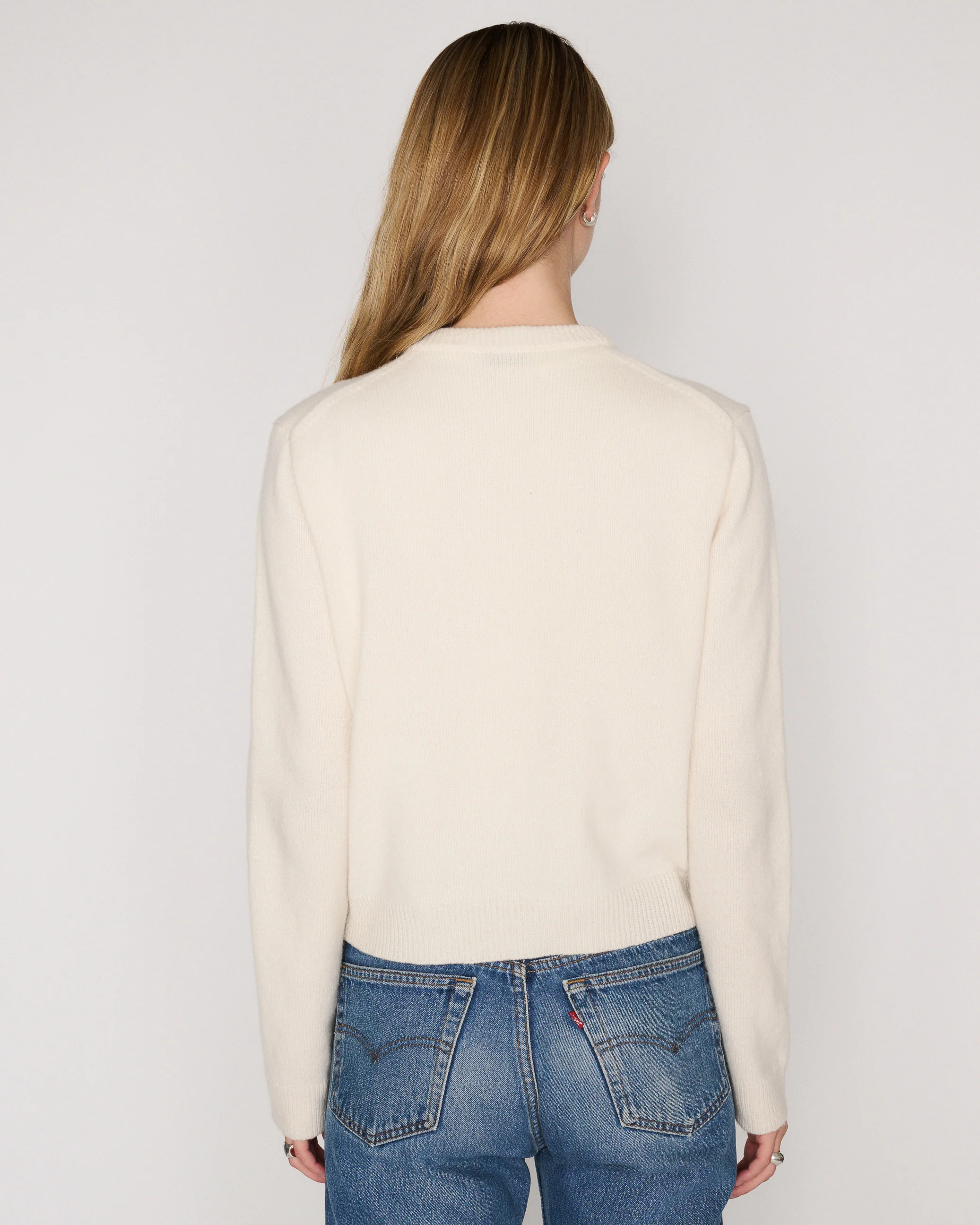 RLT V NECK SWEATER - IVORY - Image 5