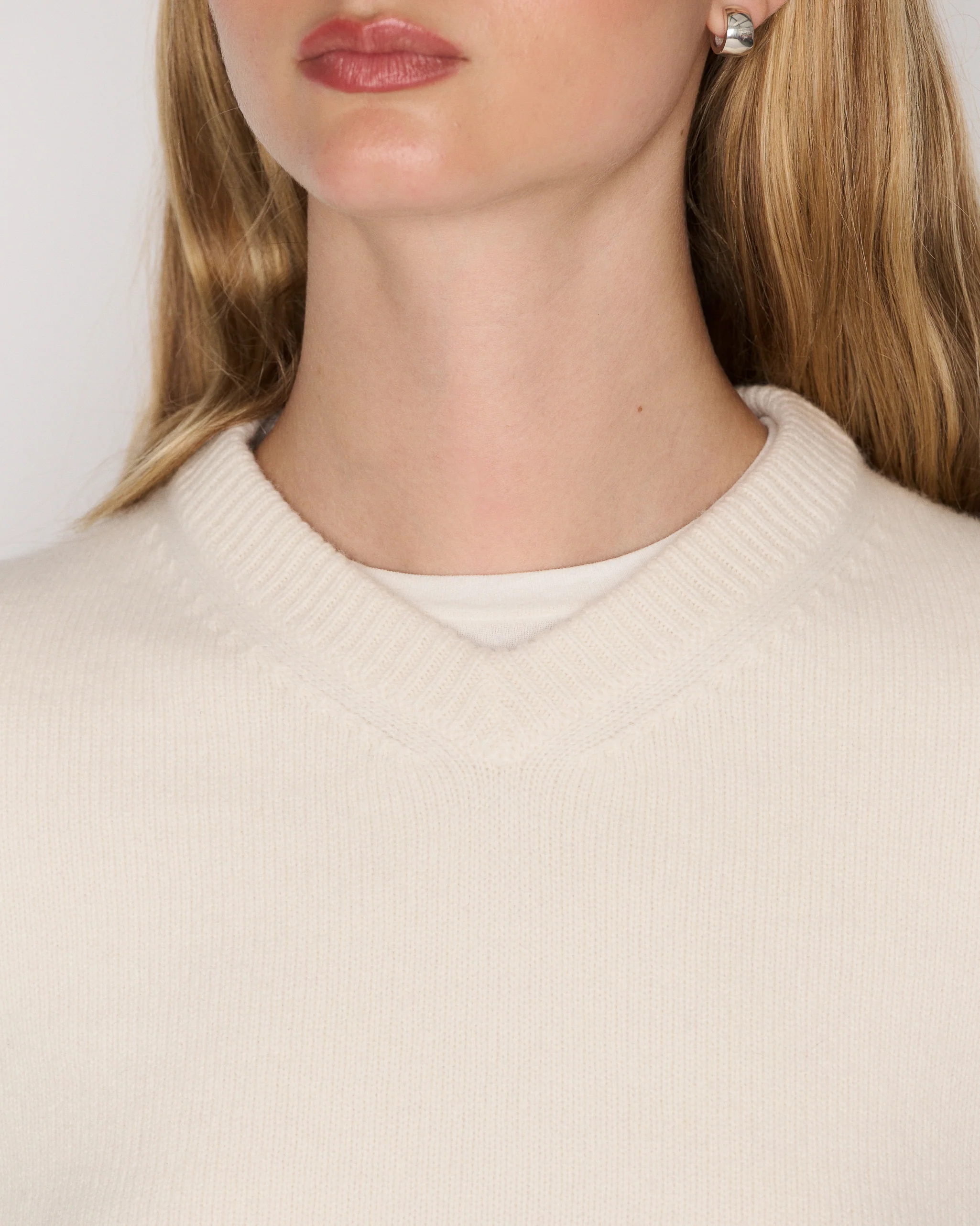 RLT V NECK SWEATER - IVORY - Image 7