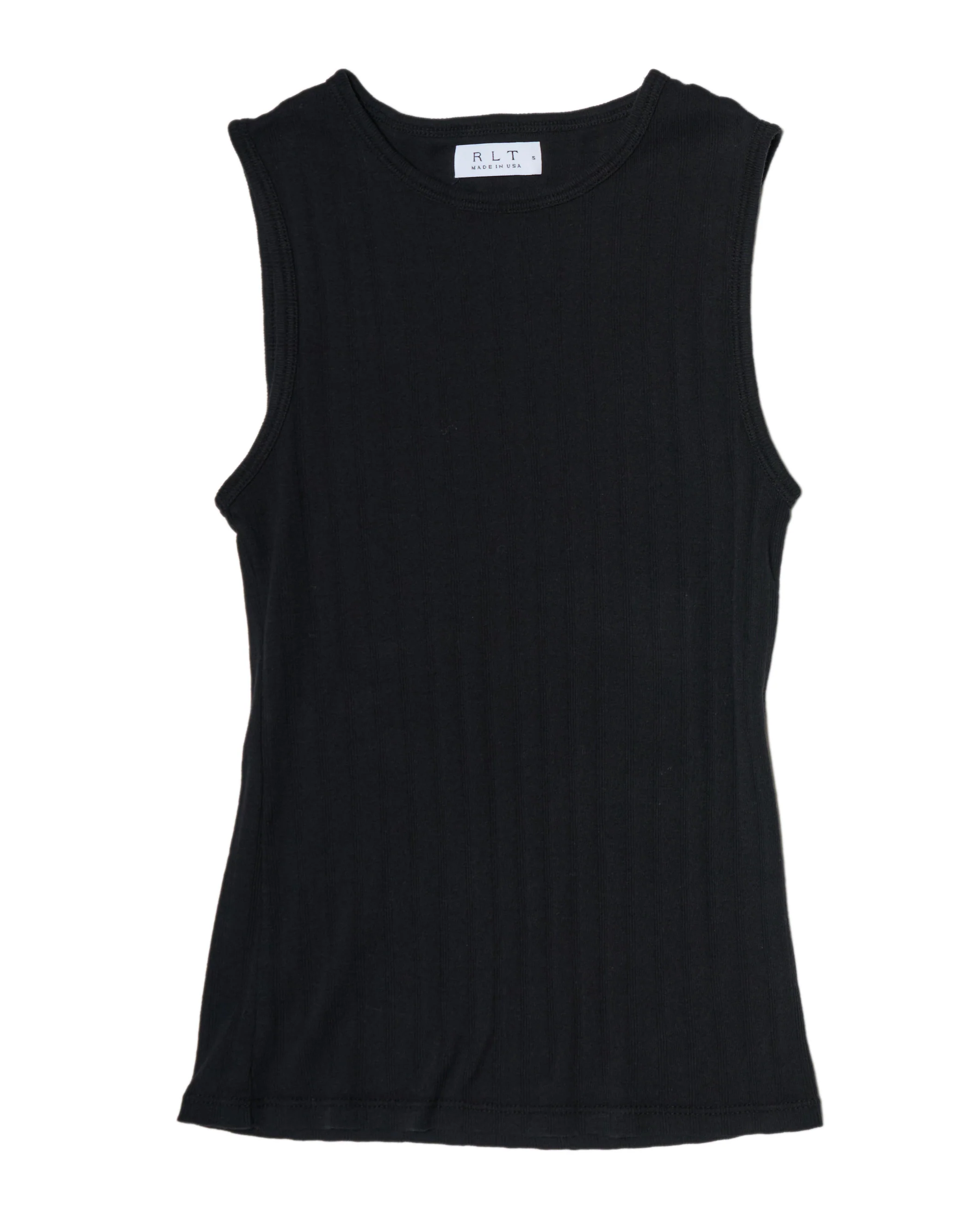 RLT WIDE RIBBED TANK - BLACK