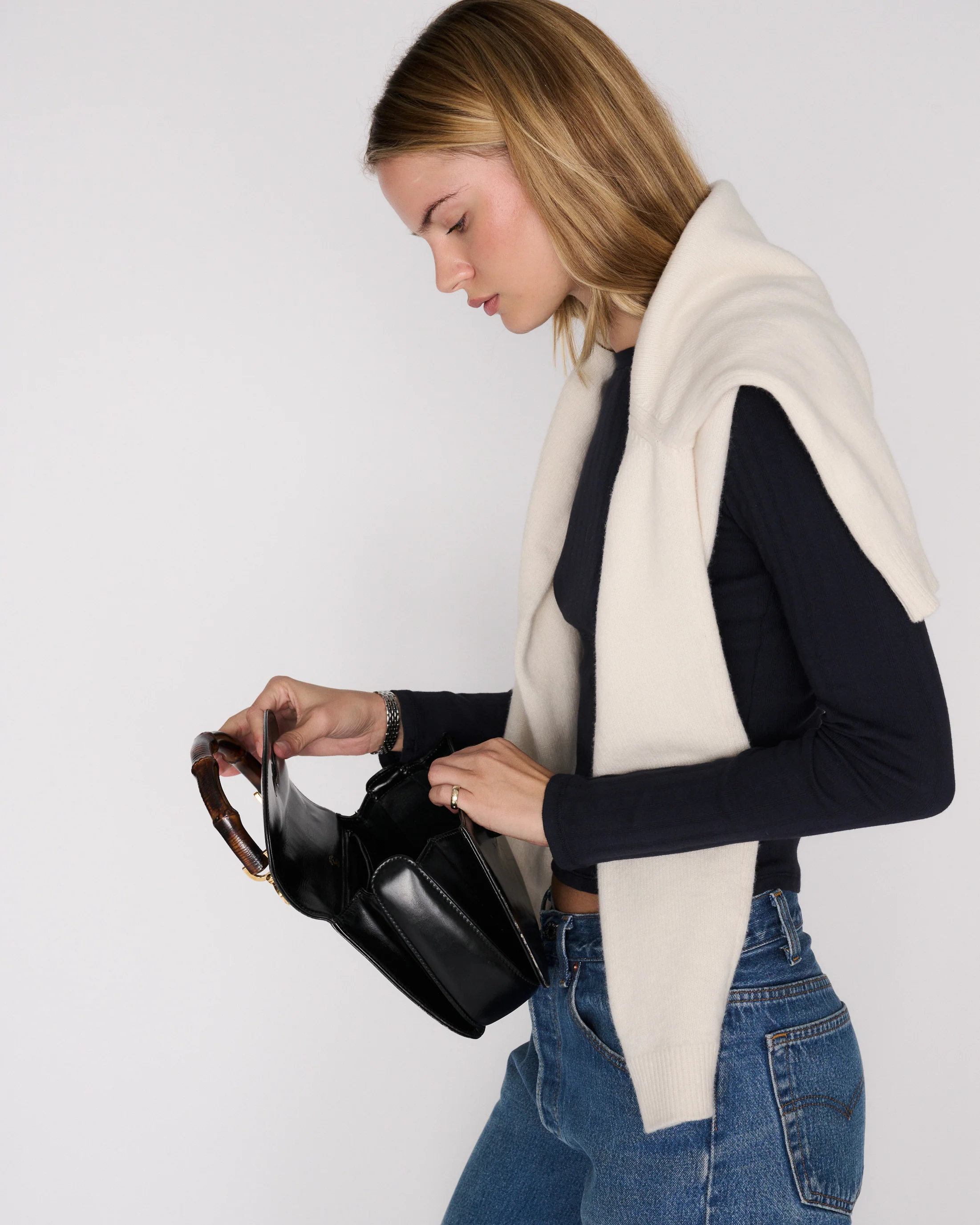 RLT WIDE RIBBED LONG SLEEVE - NAVY - Image 5
