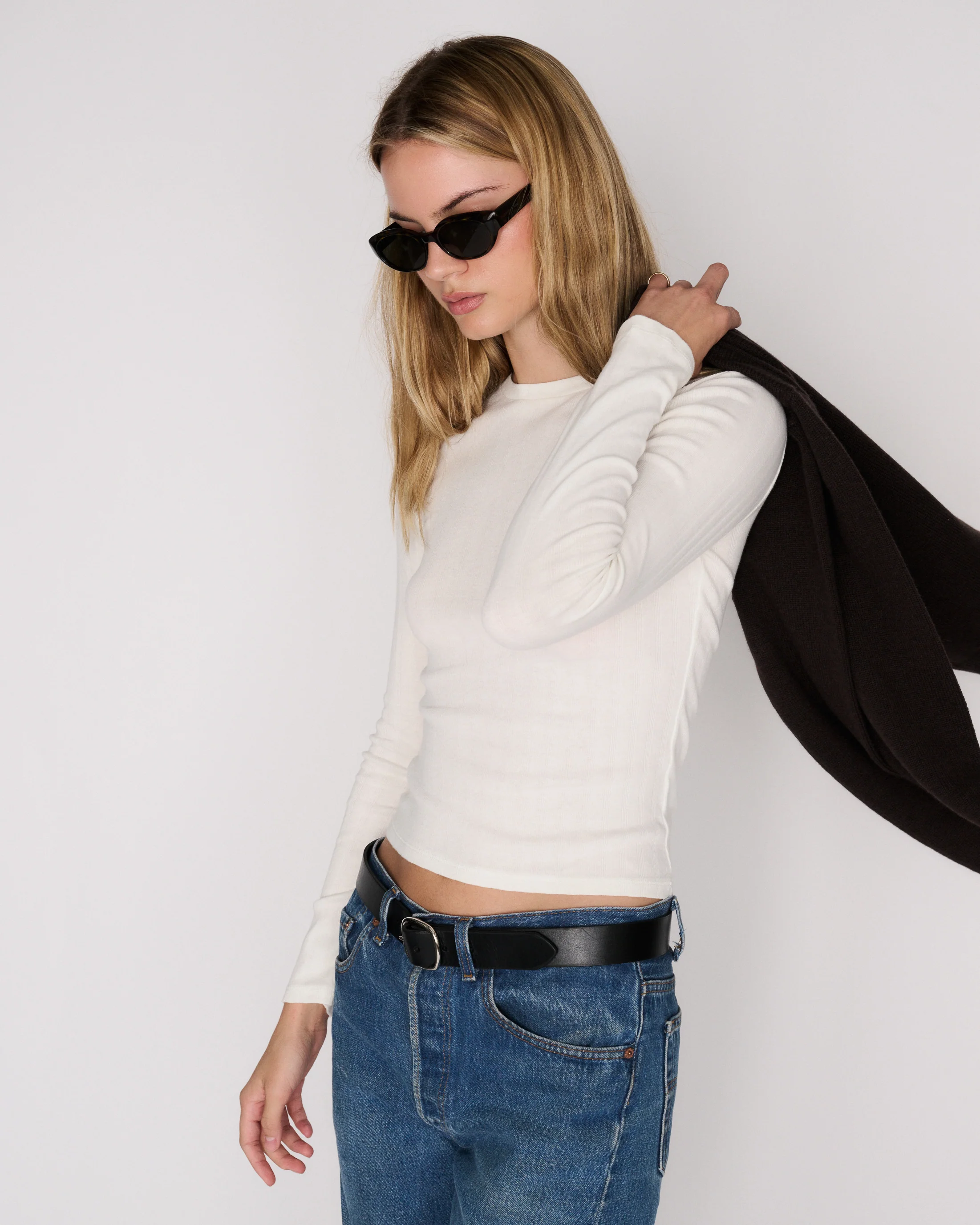 RLT WIDE RIBBED LONG SLEEVE - WHITE - Image 6
